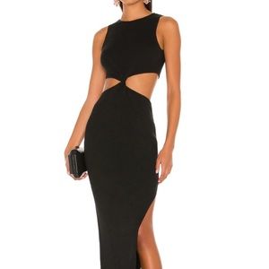 Bec + Bridge Riviera Reversible Knit Twist Cutout Midi Dress